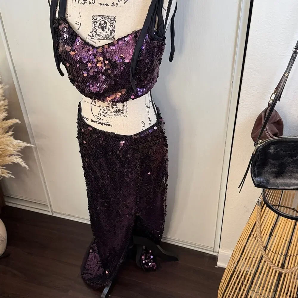 NWT! Free People Star Bright Set in Lilac size 12 - Picture 4 of 15